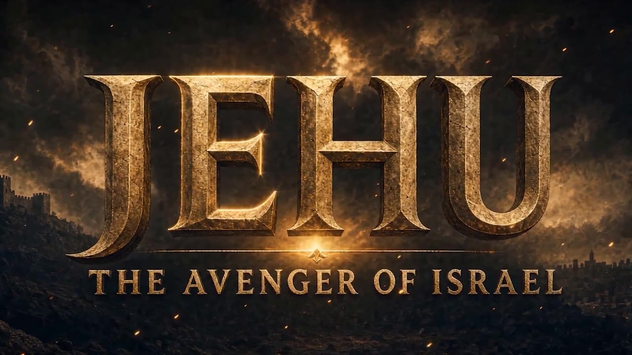 Jehu: Fury Road title card with Jehu driving a chariot